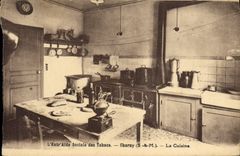 VINTAGE POSTCARD Tobacco social mutual aid of the Charny tobaccos kitchen
