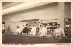 CPA Tabac Pavillon des tabacs Exposition de 1937 Le comptoir de vente 