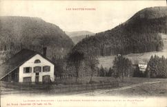 VINTAGE POSTCARD Drill the High Vosges the throat of Straiture My two houses forestieres of Schmalique and Hault Valtin