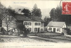 VINTAGE POSTCARD Drill Balloon of Alsace the full one with Camon House of the forester