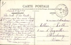 VINTAGE POSTCARD Drill Balloon of Alsace the full one with Camon House of the forester