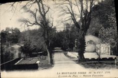 VINTAGE POSTCARD Drill the black Mountain the entry of the park House forestiere