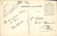 VINTAGE POSTCARD Boat Steamer Le Havre the Deck chair France entering to the port