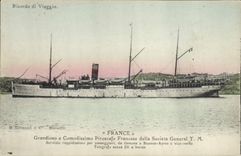 CPA Bateau Paquebot France Genova a Buenos Ayres