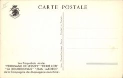 CPA Bateau Paquebots mixtes Ferdinand de Lesseps Pierre Loti La Bourdonnais Jean Laborde