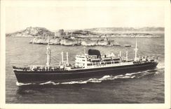 CPA Bateau Paquebots mixtes Ferdinand de Lesseps Pierre Loti La Bourdonnais Jean Laborde