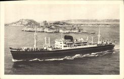 CPA Bateau Paquebots mixtes Ferdinand de Lesseps Pierre Loti La Bourdonnais Jean Laborde