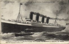 CPA Bateau Paquebot France de la Compagnie Generale Transatlantique Le Havre 