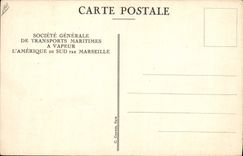 VINTAGE POSTCARD Boat Steamer Florida SGTM Smoking-room of the 2nd classes