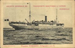 CPA Bateau Paquebot Formosa Telegraphie sans fil