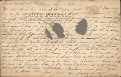 VINTAGE POSTCARD Goat Living room 1903 Bonnefoy Catch Dog