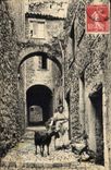 VINTAGE POSTCARD Goat Vence Street Sainte Luce