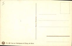 CPA Fantaisie Illustrateur Leve Bateau Vue sur Martigues et l'etang de Berre