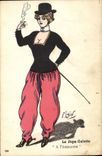 CPA Fantaisie Illustrateur Lafon Femme La jupe culotte A l'Amazone