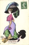 VINTAGE POSTCARD Fantasy Illustrator Lafon Woman the divided skirt in Artagnan Artagnan Musketeer