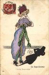 VINTAGE POSTCARD Fantasy Illustrator Lafon Woman the divided skirt With the zouavette