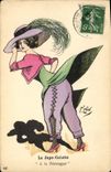 CPA Fantaisie Illustrateur Lafon Femme La jupe culotte A la Beranger 