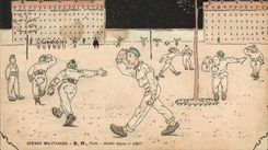 VINTAGE POSTCARD Militaria Fantasy the exercise of the hello