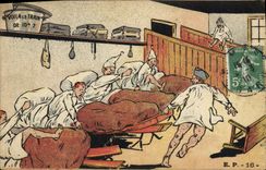 VINTAGE POSTCARD Militaria Fantasy Here is the train