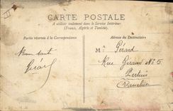 VINTAGE POSTCARD Militaria Fantasy Here is the train