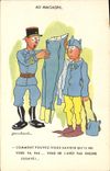 CPA Fantaisie Militaria Au magasin Jean Cheval