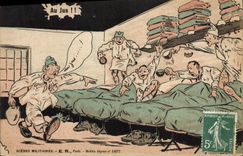 VINTAGE POSTCARD Militaria Fantasy With the juice