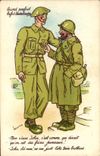 CPA Fantaisie Militaria Freres jumeaux 