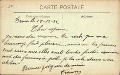 VINTAGE POSTCARD Fantaisie Militaria With the laundrette Places at old