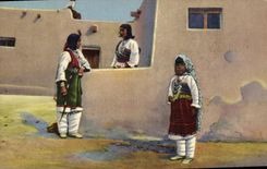 VINTAGE POSTCARD Indian Isleta indians near Albuquerque New Mexico City