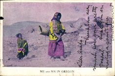 VINTAGE POSTCARD Indian Me and My in Oregon
