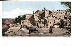 VINTAGE POSTCARD Indian The Hopi house Large Canyon off Arizona