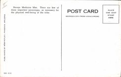 VINTAGE POSTCARD Indian Navajo Medicino Man