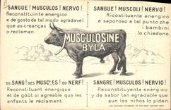 VINTAGE POSTCARD Indian Publicity Musculosine Byla