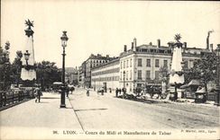 VINTAGE POSTCARD Lyon Course of the South and tobacco factory