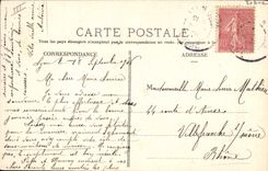 Curso de Lyon de la POSTAL de la VENDIMIA de la fábrica del sur y del tabaco