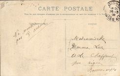 VINTAGE POSTCARD Folklore Carnival of Aix in Provence Tank of the huge joke Tobacco