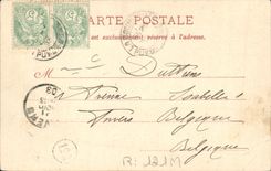 Salida de Auvergne de la POSTAL de la VENDIMIA para el folklore del haymaking