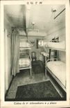 VINTAGE POSTCARD Bateau Steamer SGTM Cabine of 2nd intermediary has 4 places