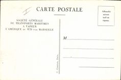 VINTAGE POSTCARD Bateau Steamer SGTM Cabine of priority has 1 place Salle de baths