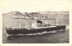 CPA Bateau Paquebots mixtes Ferdinand de Lesseps Pierre Loti La Bourdonnais Jean Laborde 