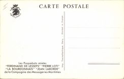 CPA Bateau Paquebots mixtes Ferdinand de Lesseps Pierre Loti La Bourdonnais Jean Laborde 