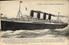 CPA Bateau Paquebot France de la Cie Generale Transatlantique