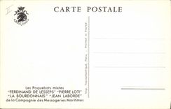 CPA Bateau Paquebots mixtes Ferdinand de Lesseps Pierre Loti La Bourdonnais Jean Laborde 