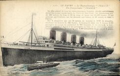 CPA Bateau Paquebot Le Havre Transatlantique France 