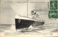CPA Bateau Paquebot Le Havre France de le Cie Generale Transatlantique 