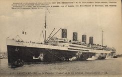 CPA Bateau Paquebot Saint-Nazaire France de la Cie Generale Transatlantique