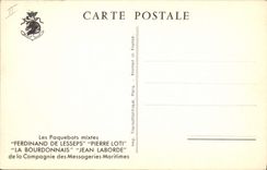 CPA Bateau Paquebots mixtes Ferdinand de Lesseps Pierre Loti La Bourdonnais Jean Laborde 