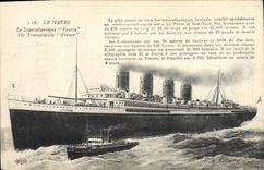 CPA Bateau Paquebot Le Havre Transatlantique France 