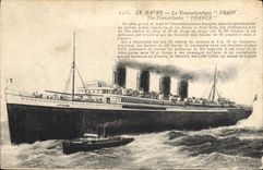CPA Bateau Paquebot Le Havre Transatlantique France 
