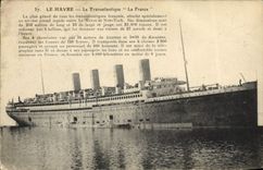 CPA Bateau Paquebot Le Havre Transatlantique France 